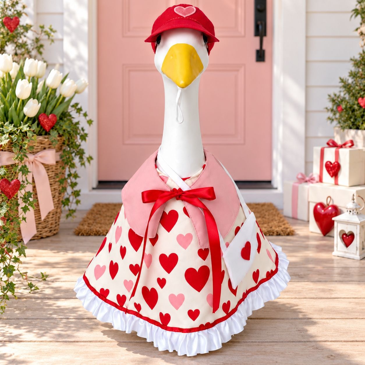 23-Inch Valentine's Sweetheart Cupid Romper with Red Wings